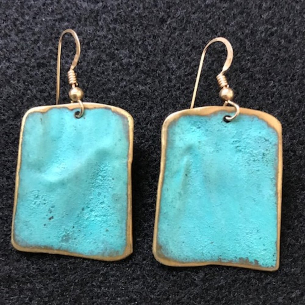 Handmade Copper With Turquoise Patina By Lazaro